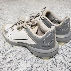 Nike Gray and White Youth CLEATS